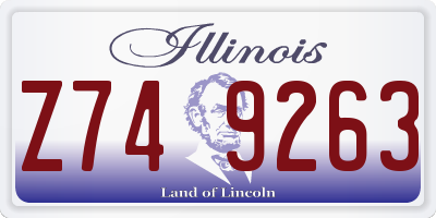 IL license plate Z749263