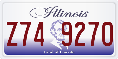 IL license plate Z749270