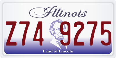 IL license plate Z749275