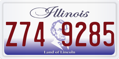 IL license plate Z749285
