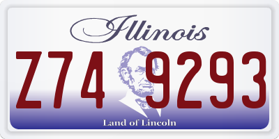 IL license plate Z749293