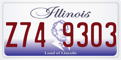 IL license plate Z749303