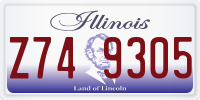IL license plate Z749305