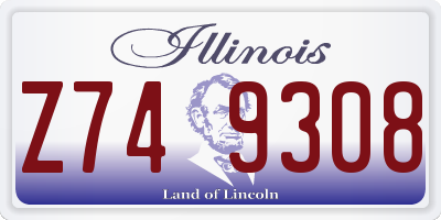 IL license plate Z749308
