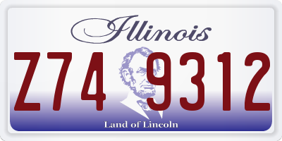 IL license plate Z749312
