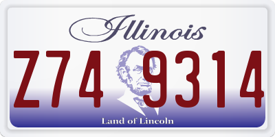 IL license plate Z749314