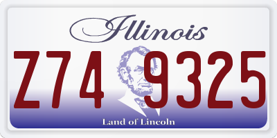 IL license plate Z749325