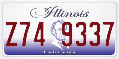 IL license plate Z749337