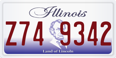 IL license plate Z749342