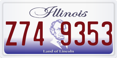 IL license plate Z749353