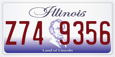 IL license plate Z749356