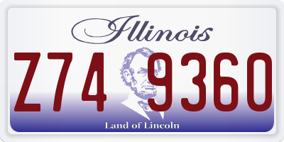 IL license plate Z749360