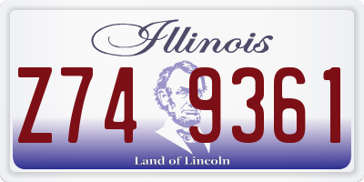 IL license plate Z749361