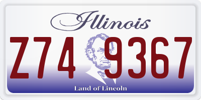 IL license plate Z749367