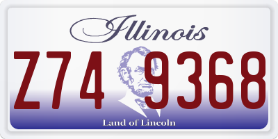 IL license plate Z749368