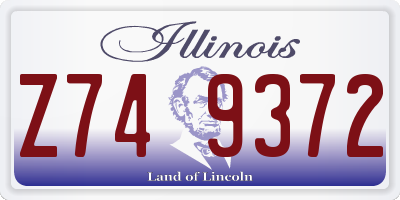 IL license plate Z749372