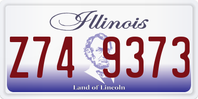 IL license plate Z749373