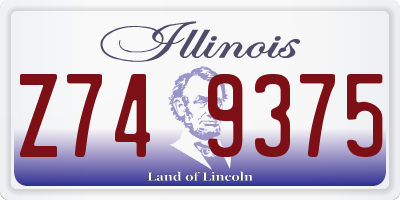IL license plate Z749375