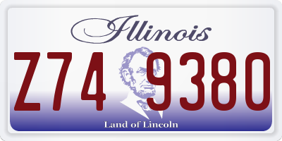 IL license plate Z749380