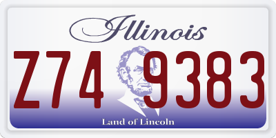 IL license plate Z749383