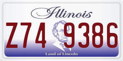 IL license plate Z749386