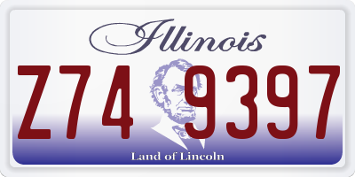 IL license plate Z749397