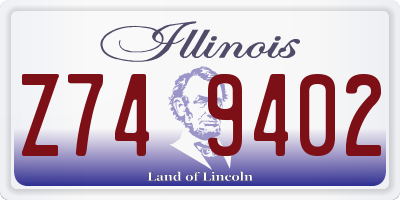 IL license plate Z749402
