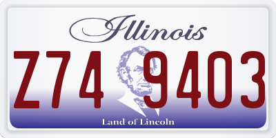IL license plate Z749403