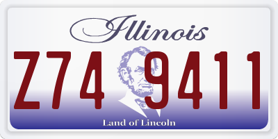 IL license plate Z749411