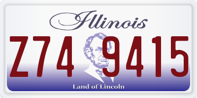IL license plate Z749415