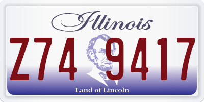 IL license plate Z749417