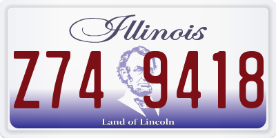 IL license plate Z749418