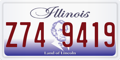 IL license plate Z749419