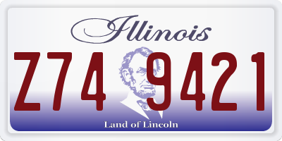 IL license plate Z749421