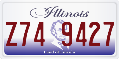 IL license plate Z749427