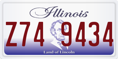 IL license plate Z749434