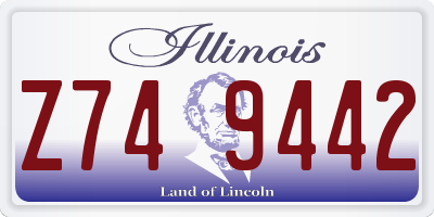 IL license plate Z749442