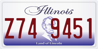 IL license plate Z749451