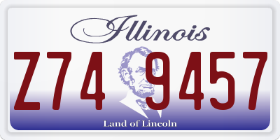 IL license plate Z749457
