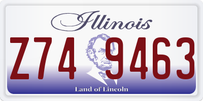 IL license plate Z749463