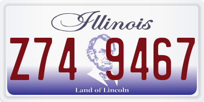 IL license plate Z749467