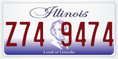 IL license plate Z749474