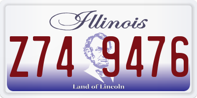 IL license plate Z749476