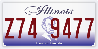 IL license plate Z749477
