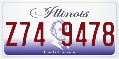 IL license plate Z749478