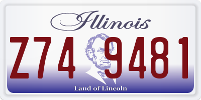 IL license plate Z749481