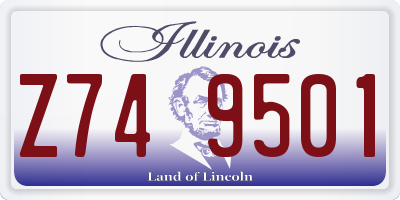 IL license plate Z749501