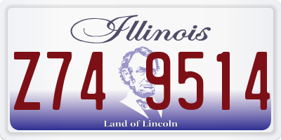 IL license plate Z749514
