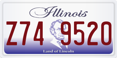 IL license plate Z749520