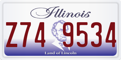 IL license plate Z749534